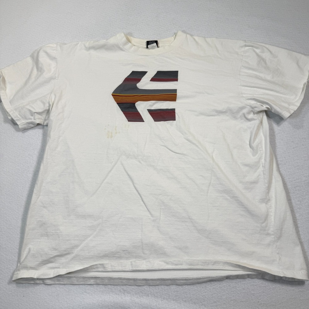 Etnies T-Shirt‎ Mens XXL White Graphic Arrow Streetwear Cotton y2k